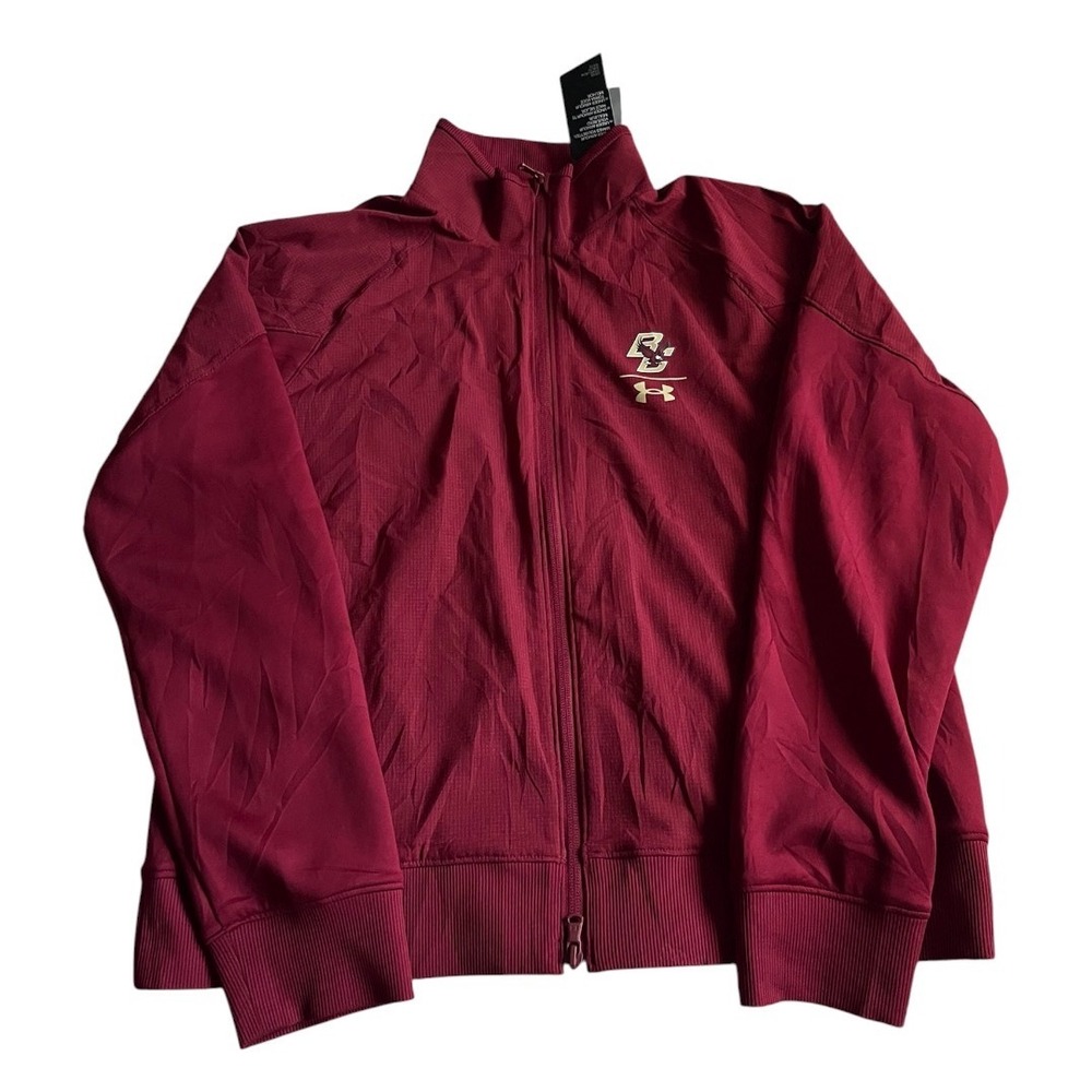 NWT Under Armour Mens Burgundy Boston College Eagles Full Zip Jacket Large